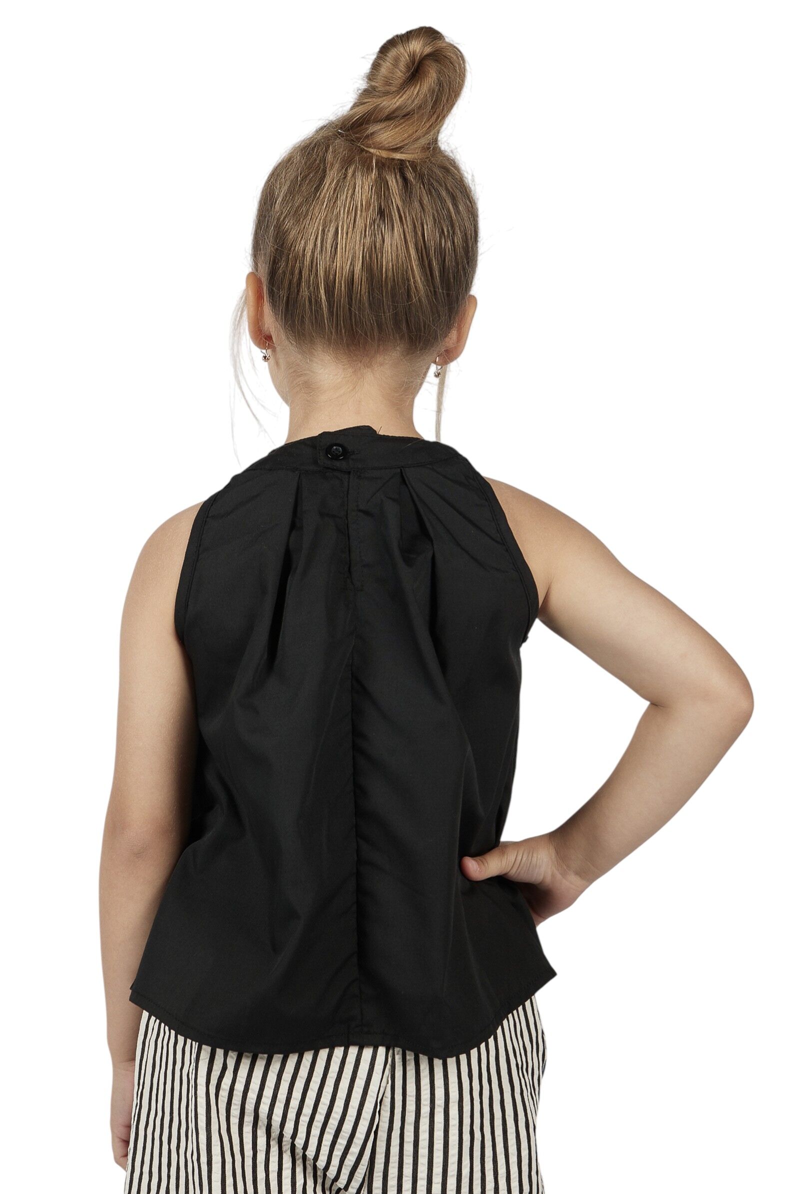 Блуза дев. АРТ.G-SH26139,чер,хл