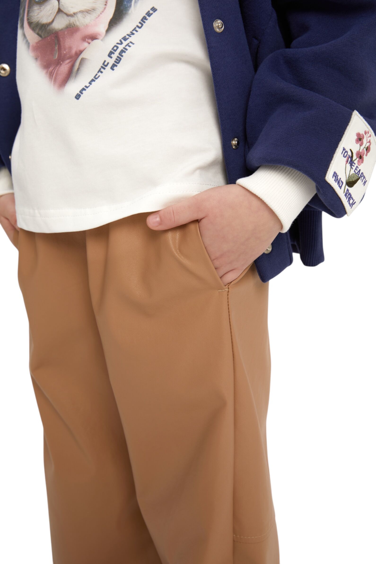 Брюки дев. АРТ.253060,беж,вис-пу