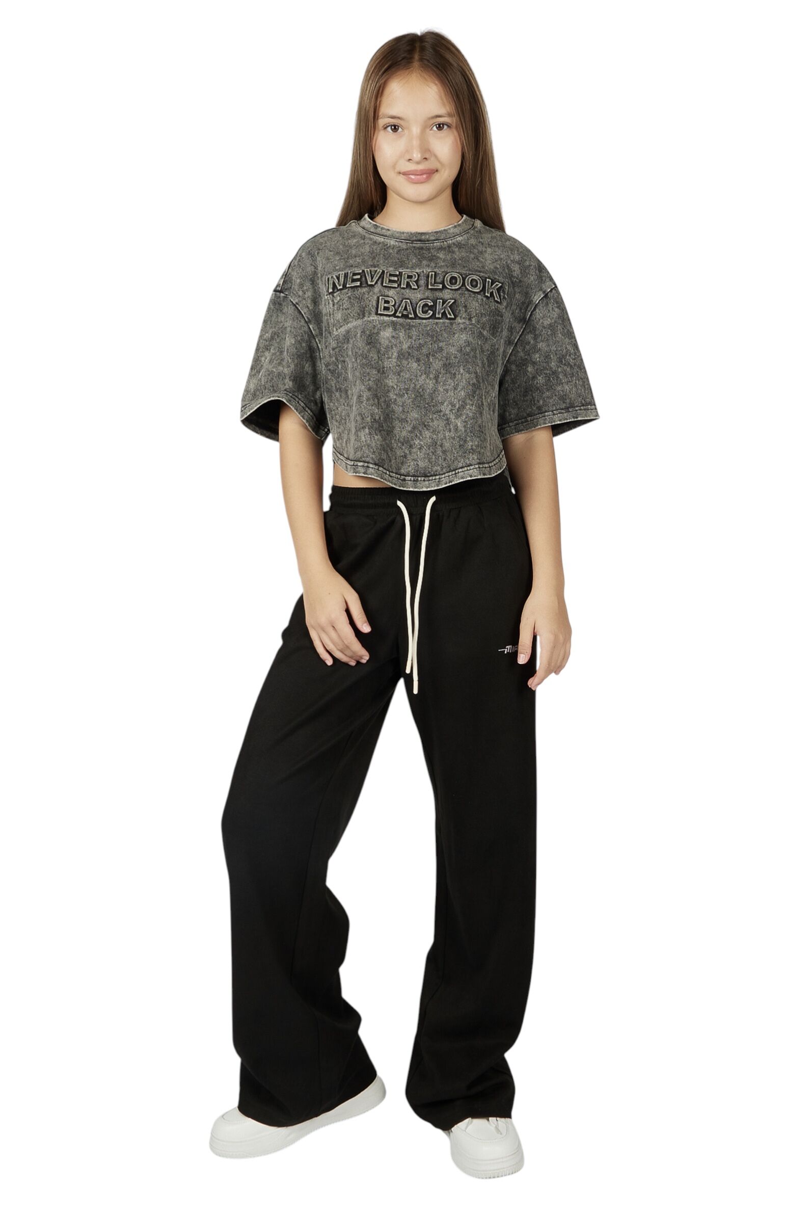 Футболка дев. АРТ.G-TS26009,чер,хл